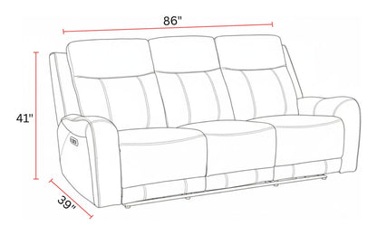 Haywood - Power Reclining Sofa - Butternut
