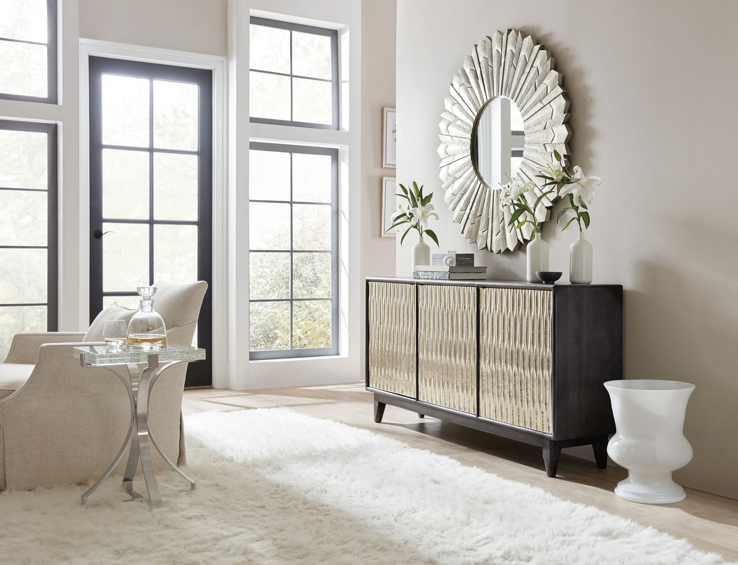Commerce And Market - Shimmer 3-Door Credenza