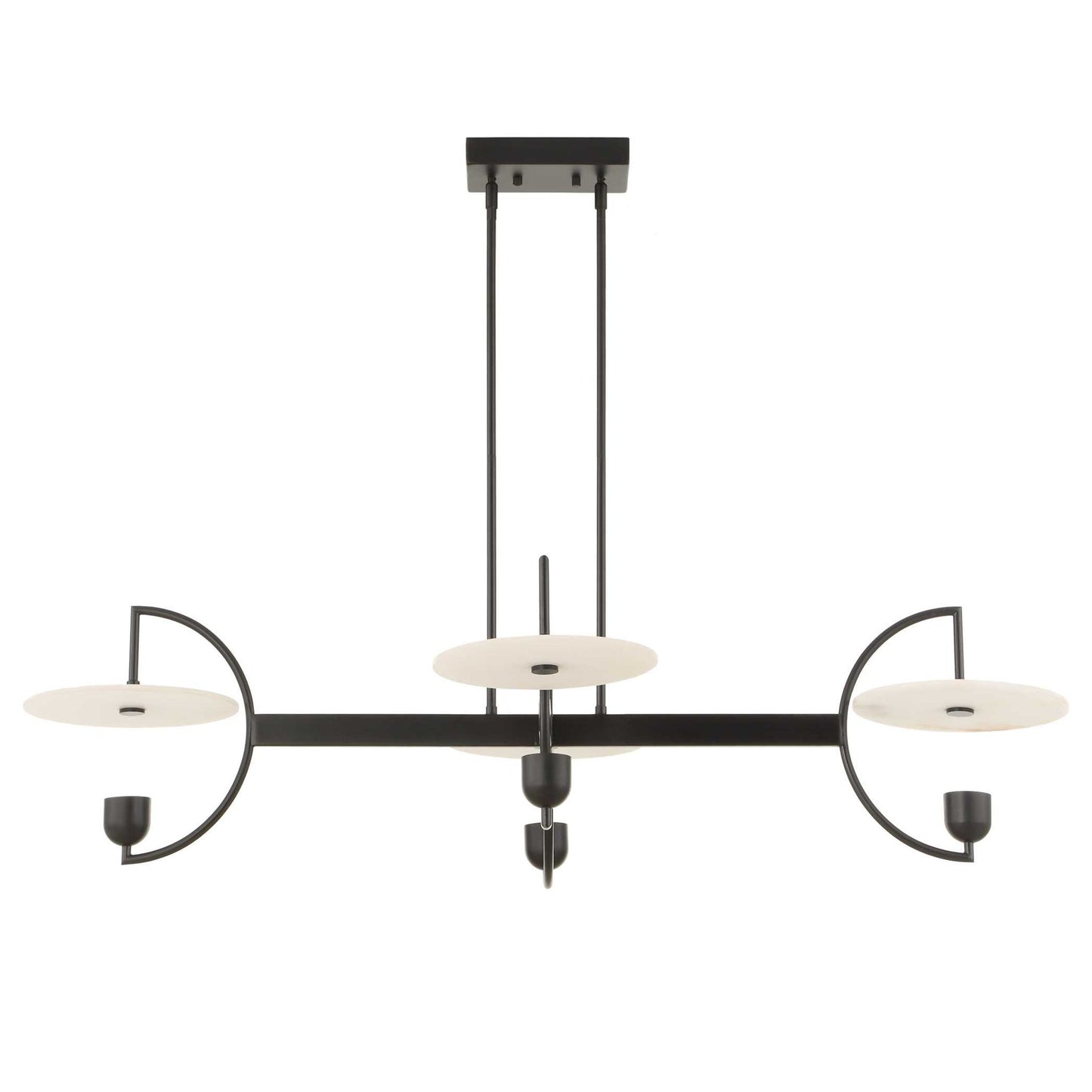 Kyoto - 4 Light Linear LED Chandelier - Black