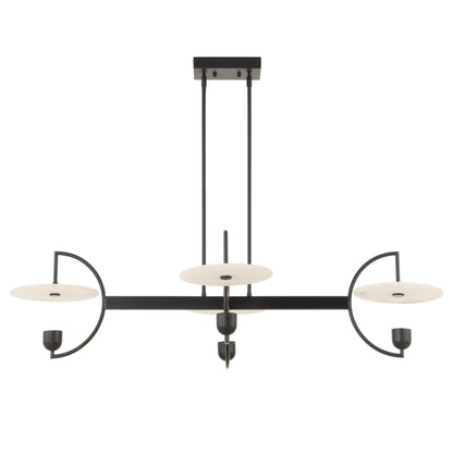 Kyoto - 4 Light Linear LED Chandelier - Black