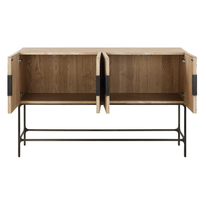 Lunar - 4 Door Elm Wood Cabinet