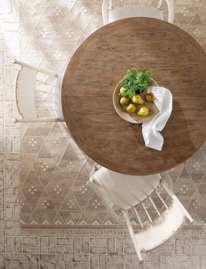 Americana - Round Pedestal Dining Table With One 22" Leaf