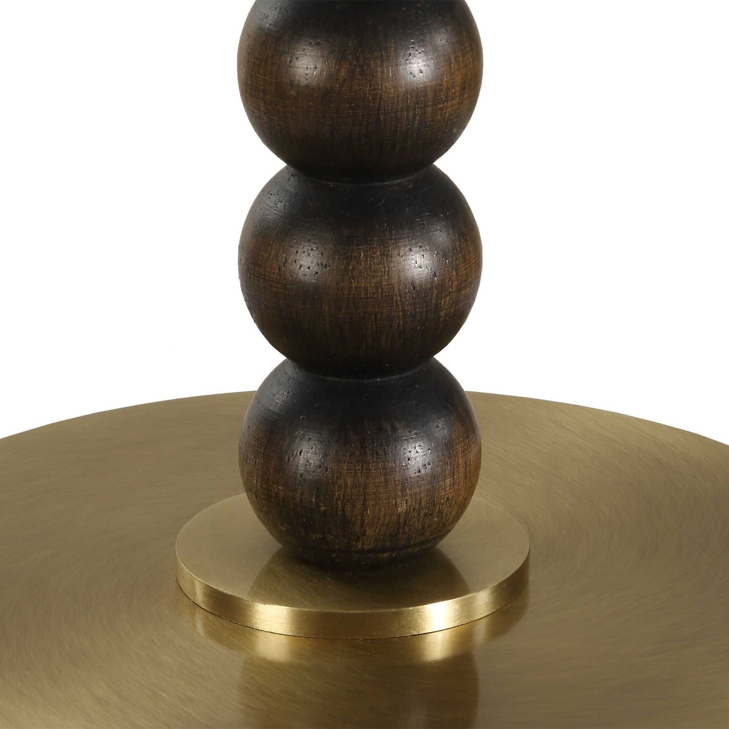 Gallus - Wood Spheres Table Lamp - Brown / Woodtone