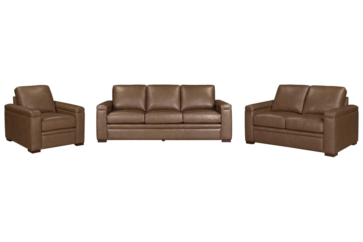 Garrison - Stationary Loveseat - Renaissance Tobacco