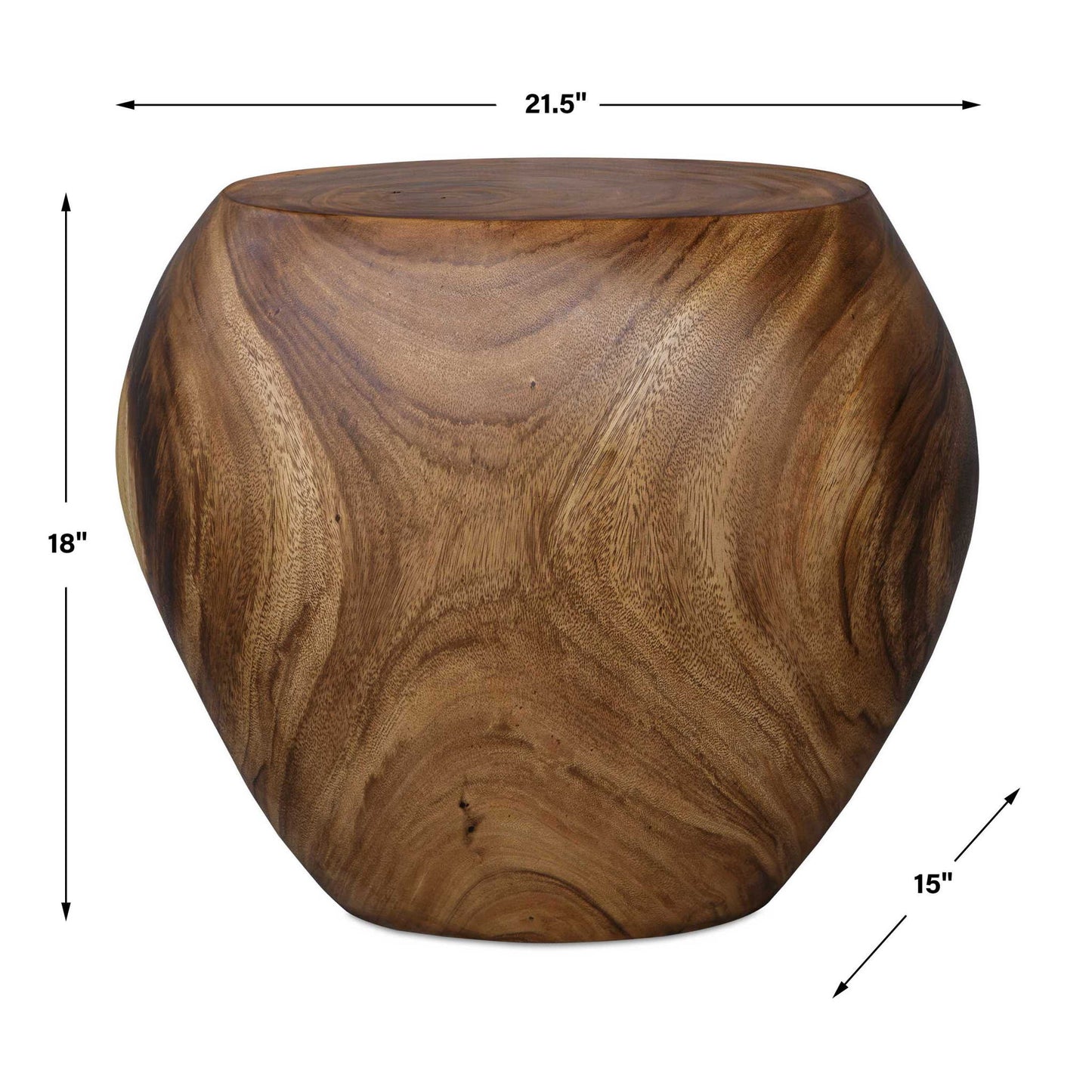 Lomas - Solid Wood Accent Stool - Dark Brown