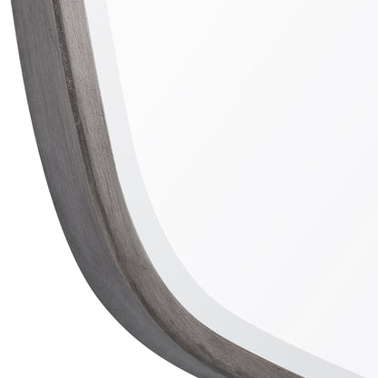 Shield - Shaped Iron Mirror - Black