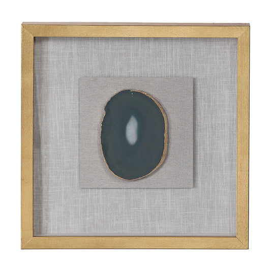 Keeva - Agate Stone Shadow Box - Gold