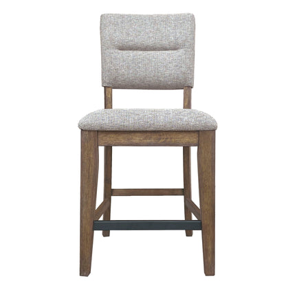 Cedar Fork - Dining Upholstered Fabric Counter Stool (Set of 2) - Smoked Arabica