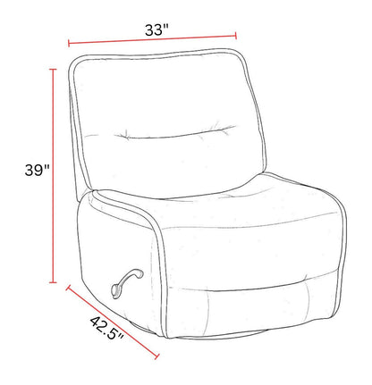 Leo - Armless Recliner - Wheat