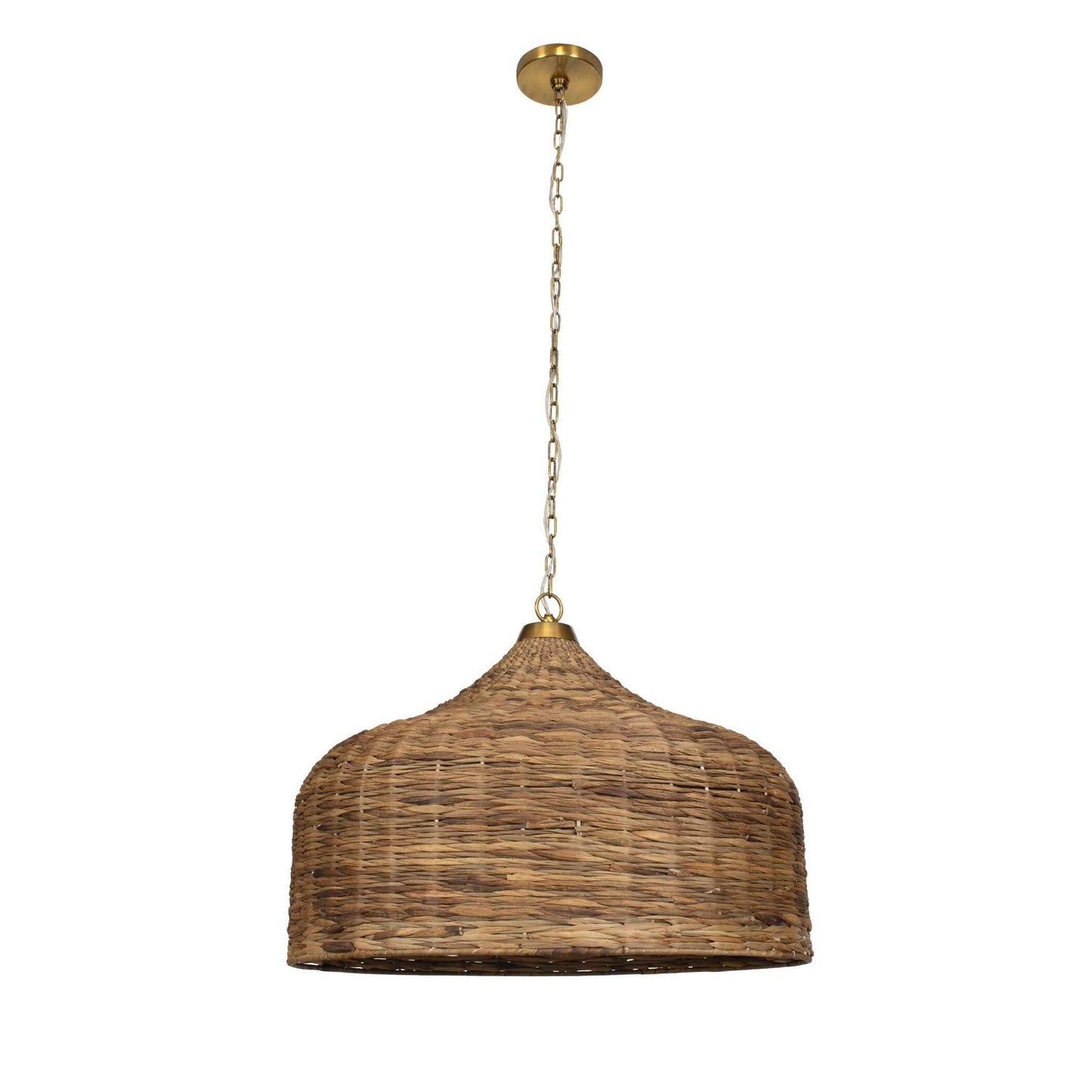 Tauranga - Seagrass 5 Light Pendant - Light Brown
