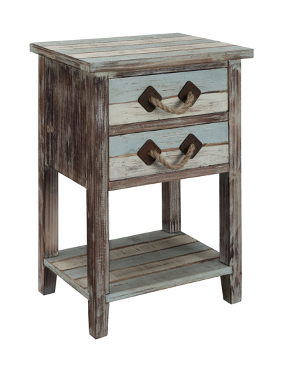 Aleena - Two Drawer Accent Table - Islander Multicolor