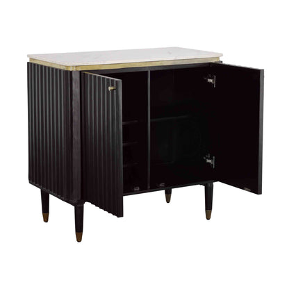 Carlyle - Two Door Bar Cabinet - Black / Gold