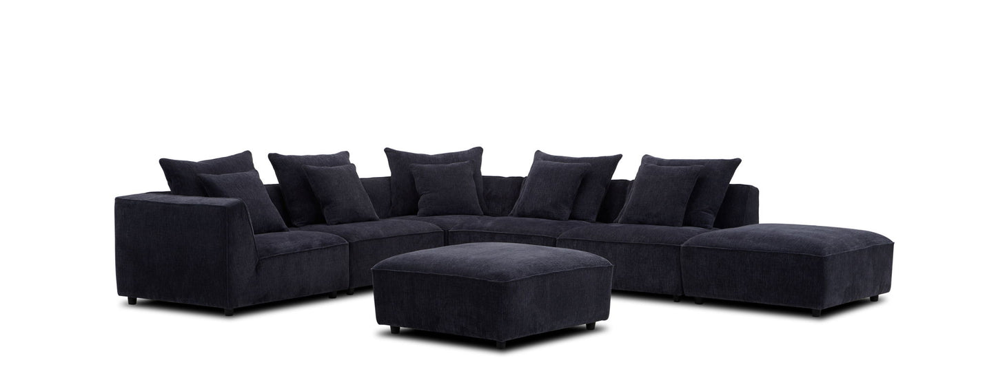 Recess - Ottoman With Casters - Reptile Blue