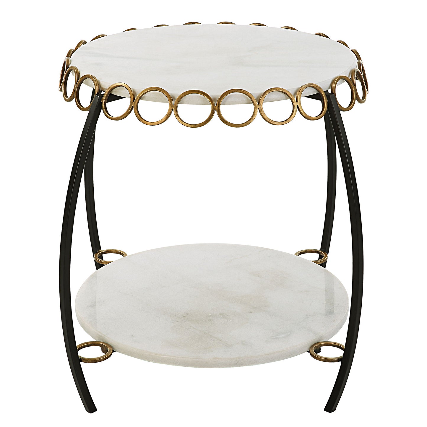 Chainlink - Marble Side Table - White