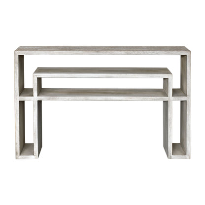 Genara - Carved Console Table - Bone White