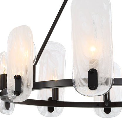 Ellipse - 10 Light Chandelier - Dark Bronze