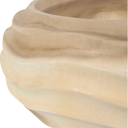 Waveform - Bleached Wood Bowl - Beige