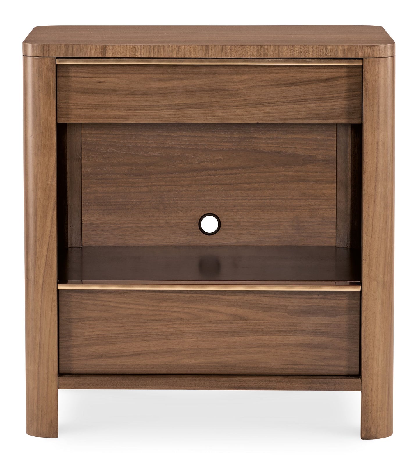Eleana - Two Drawer Nightstand - Medium Wood