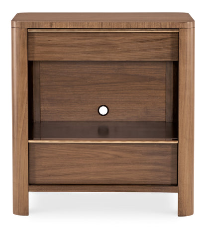 Eleana - Two Drawer Nightstand - Medium Wood