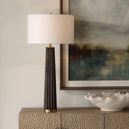 Forage - Dark Scalloped Table Lamp