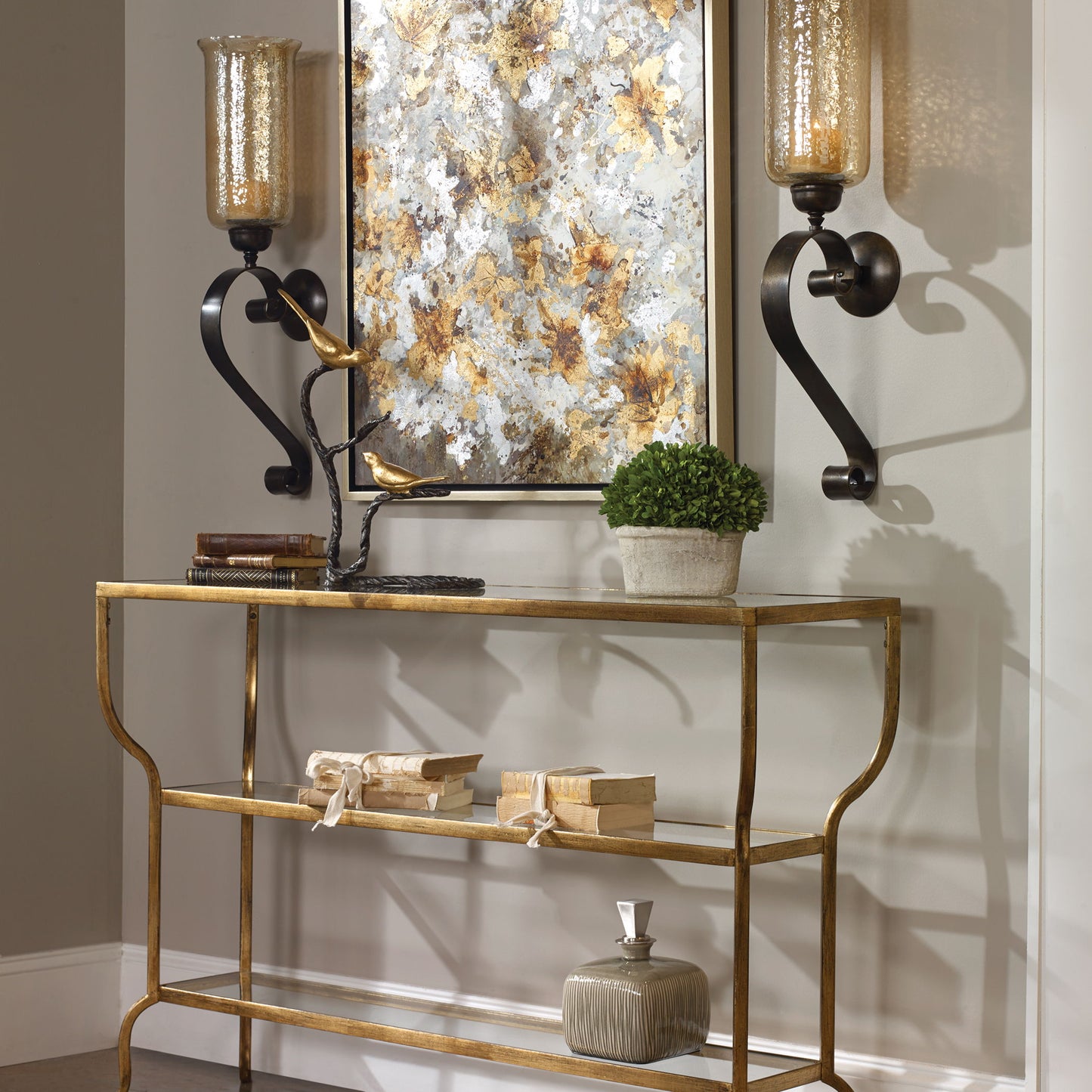 Deline - Console Table - Gold