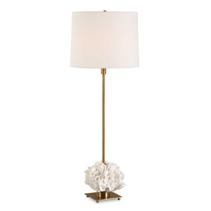 Caronia - Coral Buffet Lamp - Brass / Gold / White