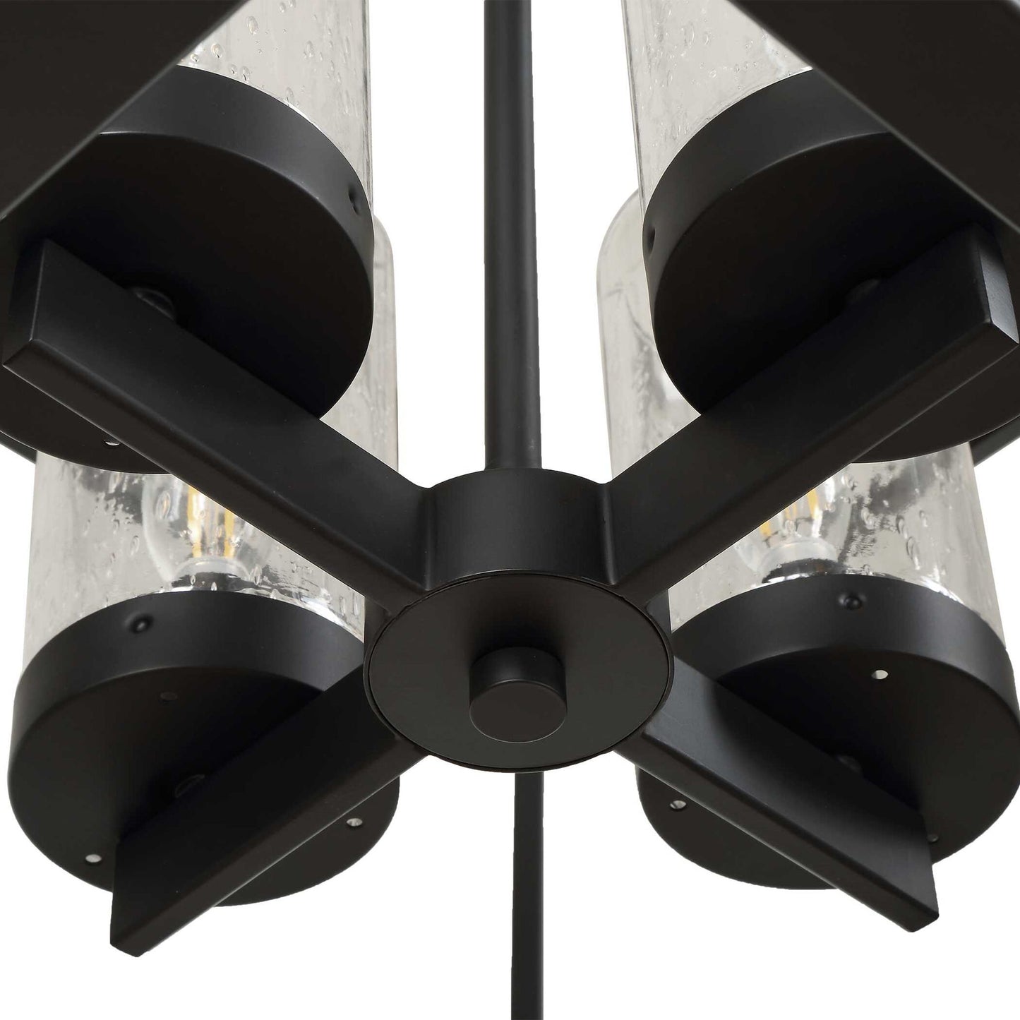 Evanston - 4 Light Indoor-Outdoor Pendant - Black