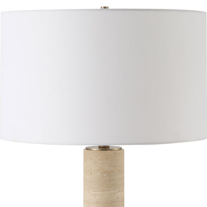 Knox - Travertine Floor Lamp