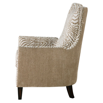 Kiango - Animal Pattern Armchair - Light Brown