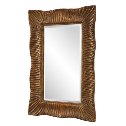 Emerson - Scalloped Antique Gold Mirror