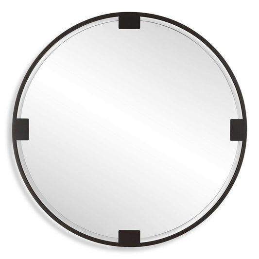 Cornelia - Black Round Mirror