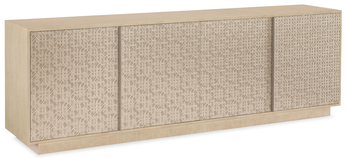Geometry - Entertainment Console - Polished Limestone