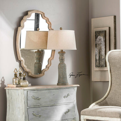 Ludovica - Aged Wood Mirror - Gold