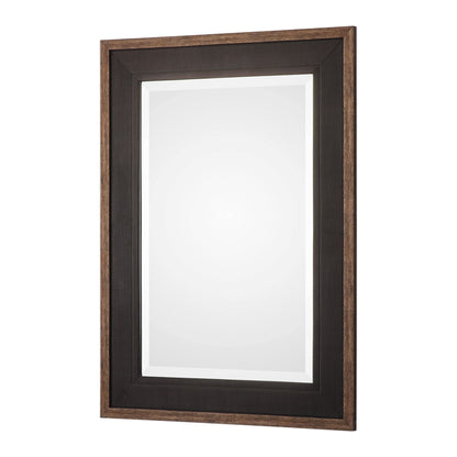 Staveley - Rustic Mirror - Black