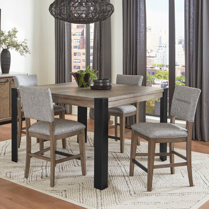 Cedar Fork - 54" Dining Square Counter Height Table - Smoked Arabica