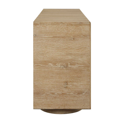 Evanston - 4 Door Natural Oak Cabinet - Woodtone