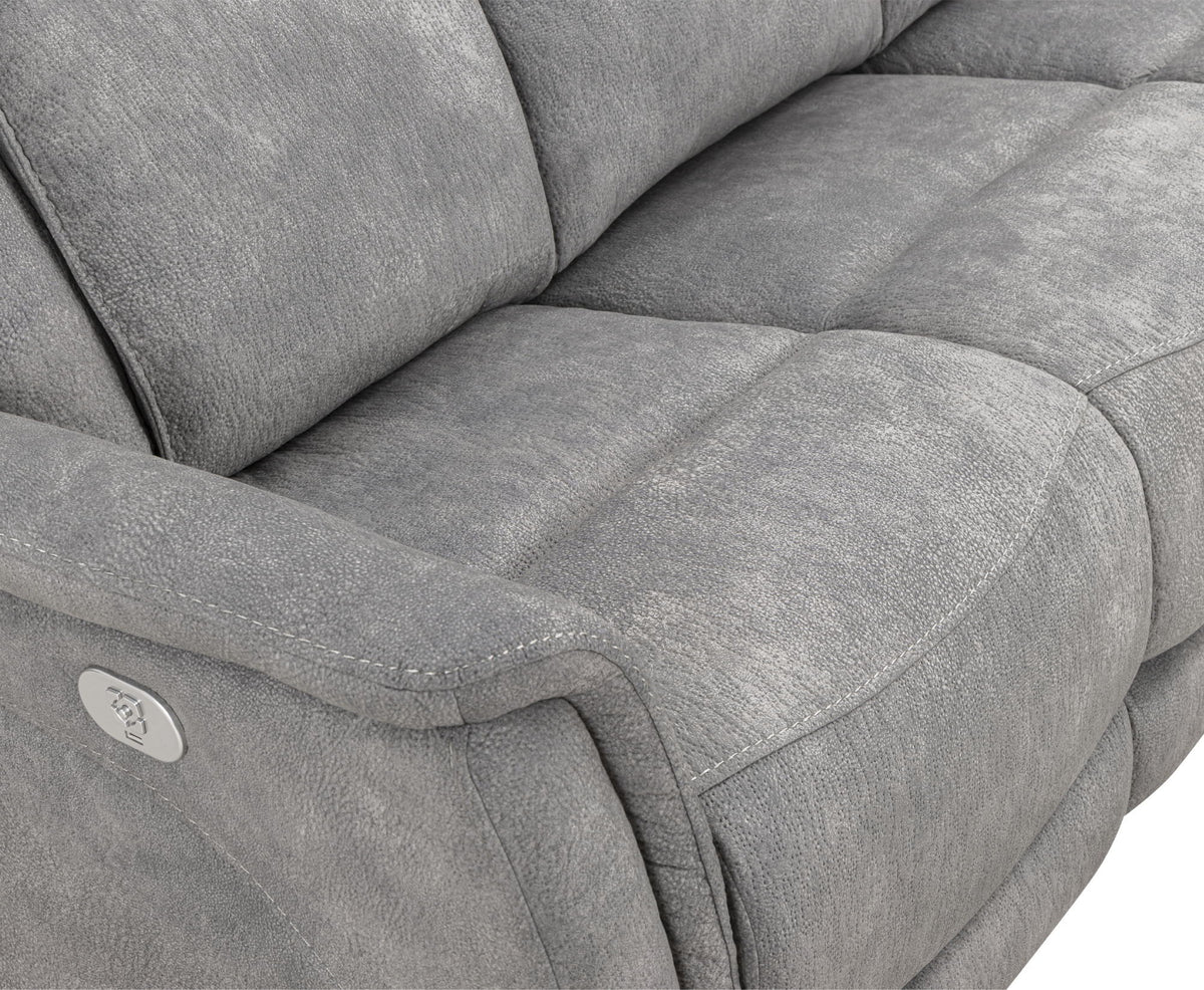 Linus - Zero Gravity Power Reclining Sofa - Hudson Gray