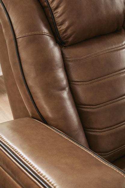 Gruaro - Power Reclining Sofa With Adjustable Headrest - Amber