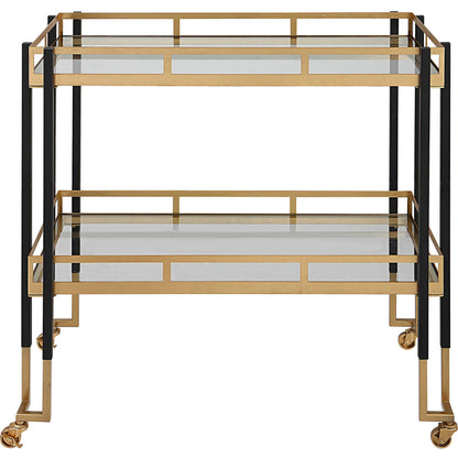 Kentmore - Modern Bar Cart - Gold