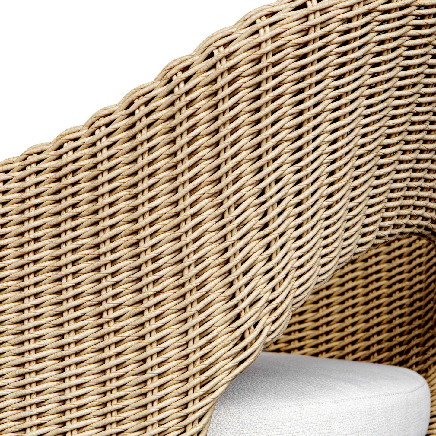 Kavali - Outdoor Wicker Dining Armchair - Woodtone