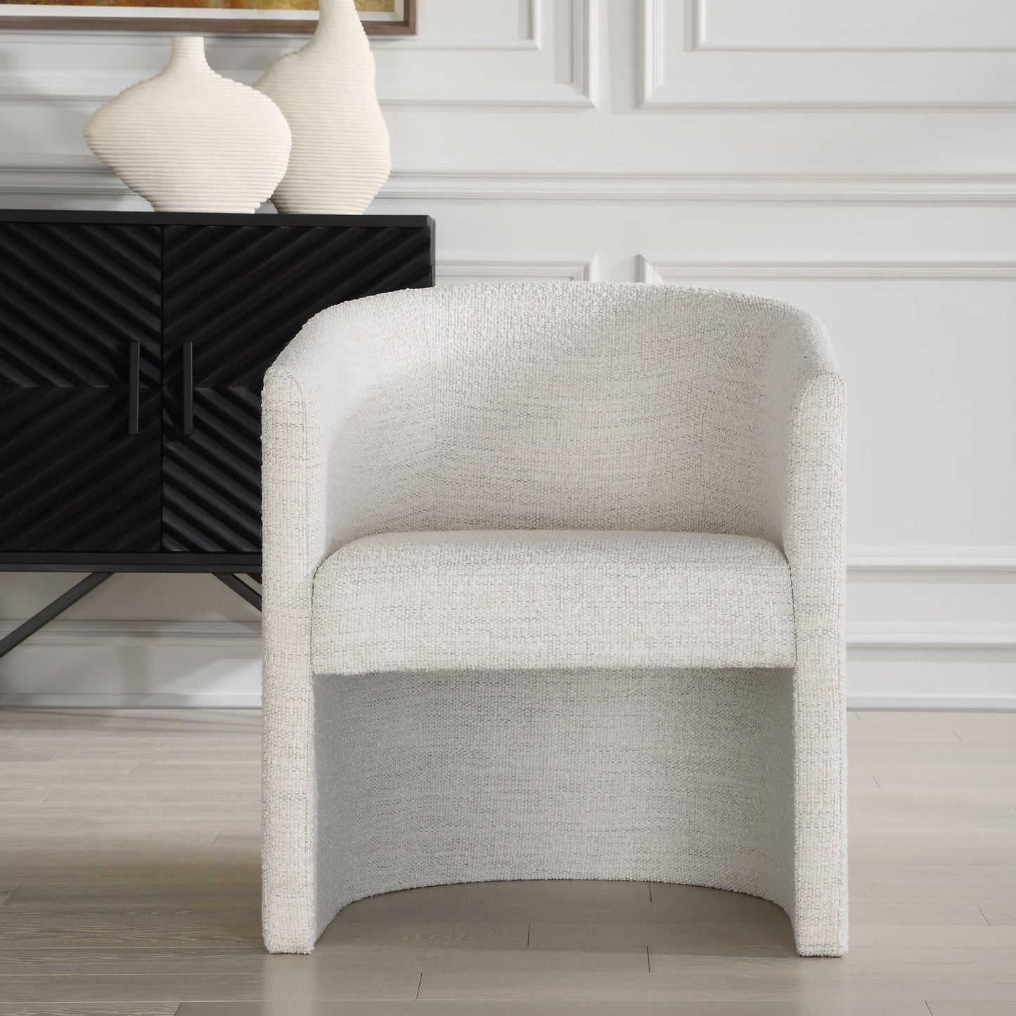 Encompass - White Fabric Dining Chair