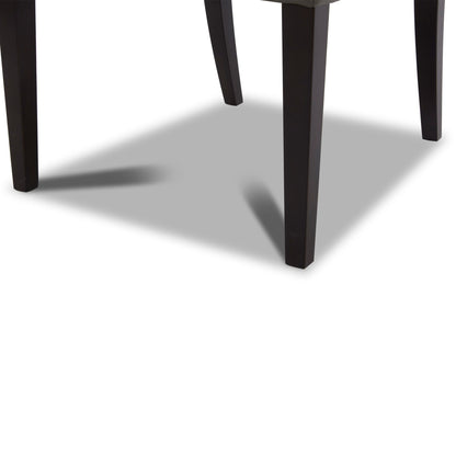 Crossings - Monaco Rectangular Dining Table With 4 Upholstered Chairs - Solid Mango / Dark Gray