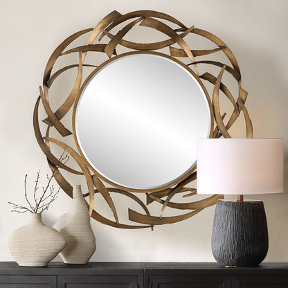 Cutting Edge - Bronze Round Mirror