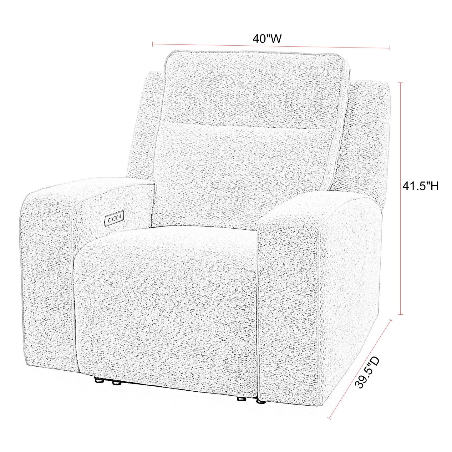 Lancaster - Power Zero Gravity Recliner P2 - Fluffy River Rock