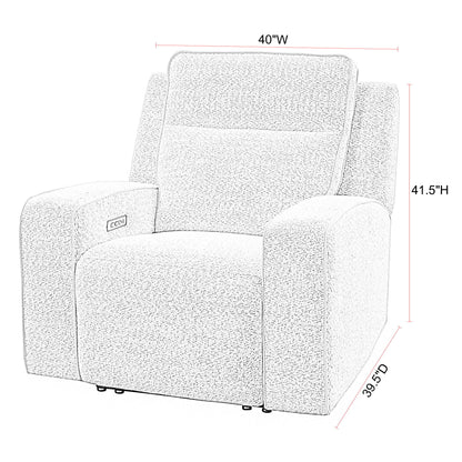Lancaster - Power Zero Gravity Recliner P2 - Fluffy River Rock