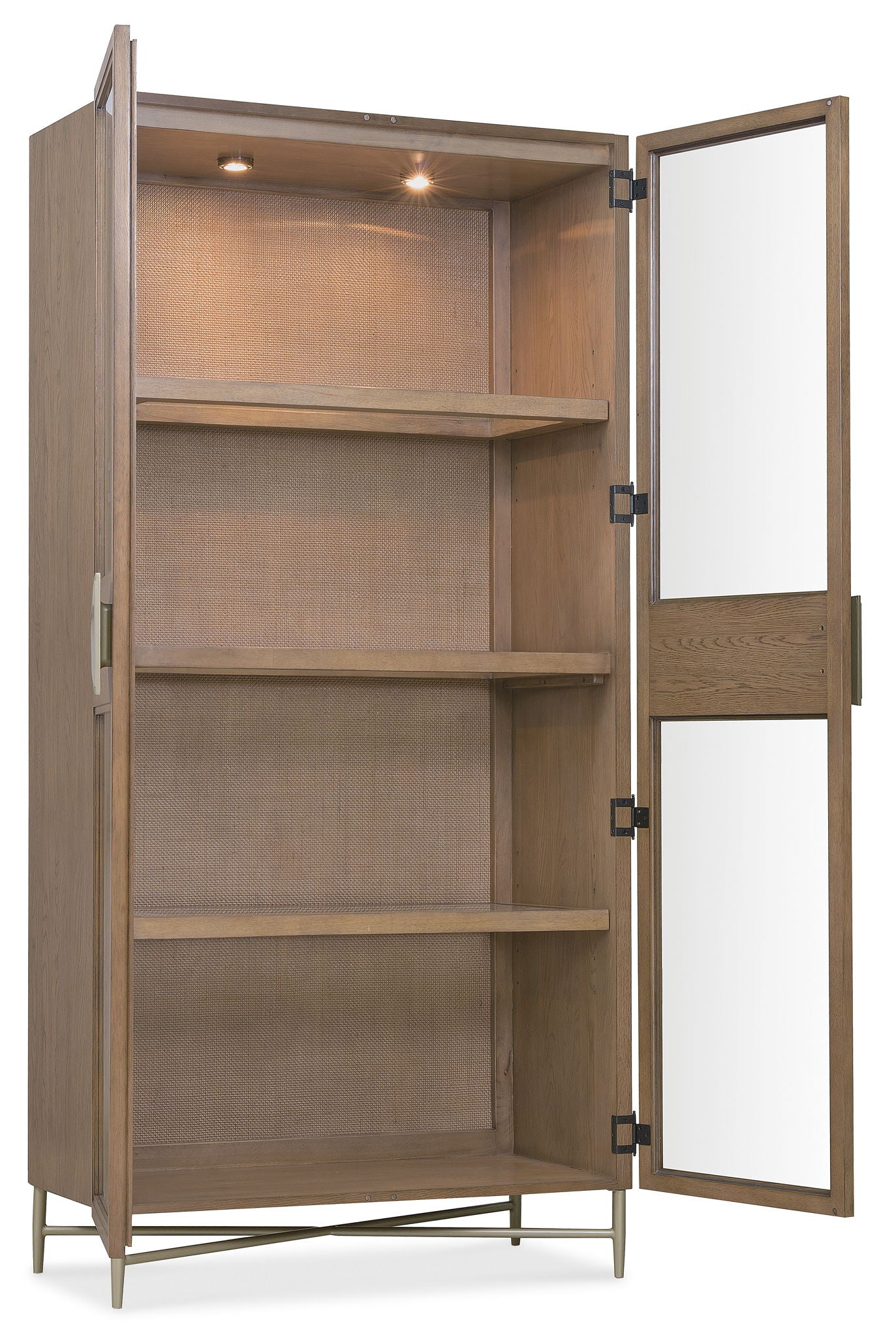 Sonnet - Display Cabinet - Dark Gray / Light Brown