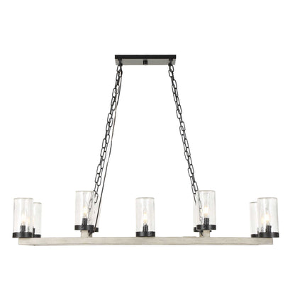 Edgecomb - 10 Light Indoor-Outdoor Chandelier - Black / Gray