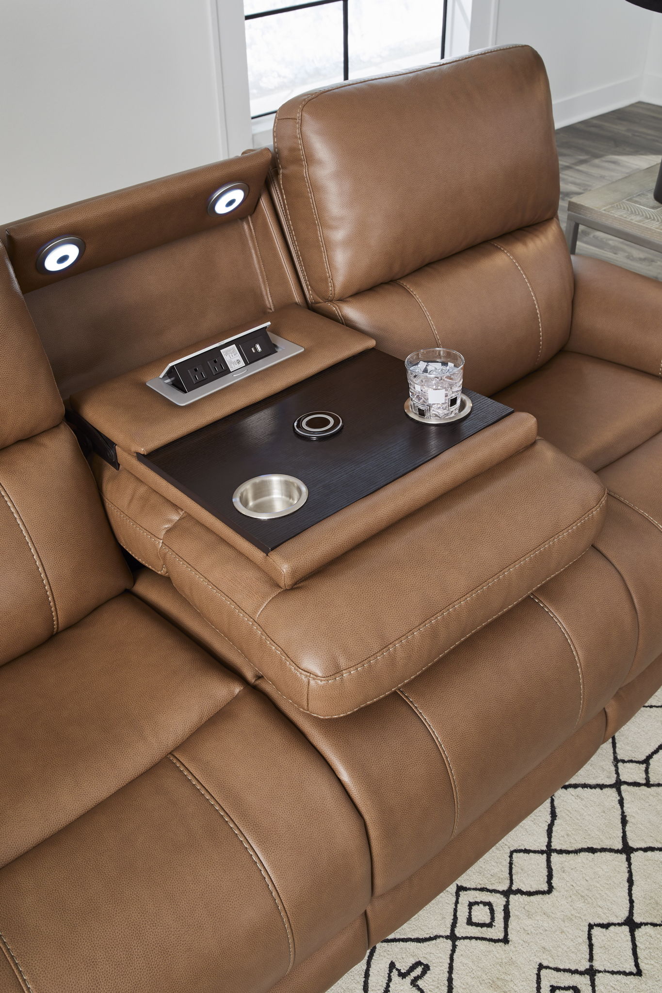 Hancock - Zero Gravity Power Reclining Sofa With Drop Down Table P3
