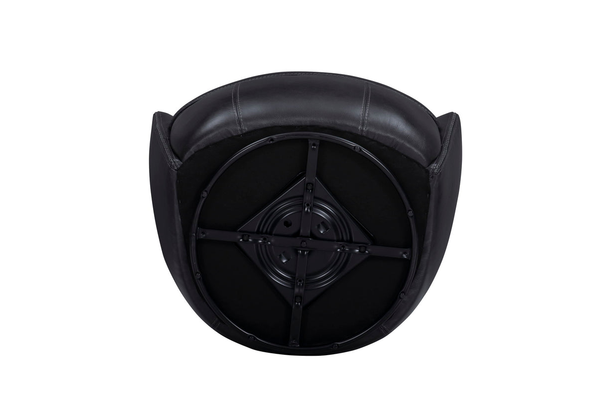 Barolo - 100% Italian Leather Swivel Club Chair (Set of 2)