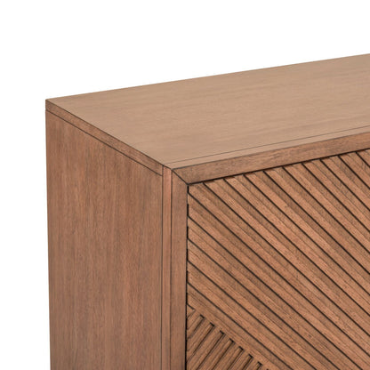 Fireplace TV Consoles - 84'' Fireplace TV Console Multiplees - Light Brown